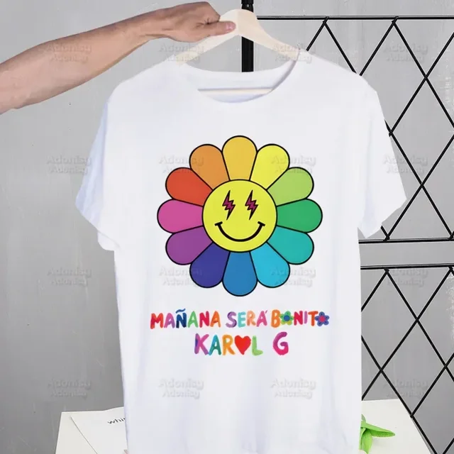 Karol G Merch mañana será bonito camiseta para hombre camisa bonita para hombre Manana Sera Bonito camiseta para hombre Casual Tops de manga corta