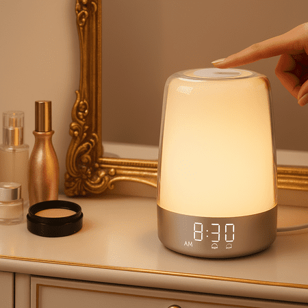 DeKang Sunrise Simulation RGB Lights Sun Lamp Alarm Clocks, Natural Sound