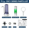 thumbnail image 4 of iSpring CKC1C Countertop Drinking Water Filtration System with Carbon Filter, 2.5" x 10", Clear, 4 of 7