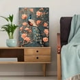 thumbnail image 5 of Qisvanset 12x16 Inch Framed Canvas Wall Art Elegant Peacock Pink Blossom Boho Floral Living Room Bedroom Wall Art, 5 of 8