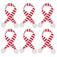 thumbnail image 1 of 6 piezas Mini bufanda roja y blanca de Navidad Rayas navideñas Botella de vino tinto Bufanda de punto Muñeca Cubierta Adorno de fiesta de Navidad Decoración del hogar Accesorio, 1 of 8