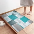 thumbnail image 4 of Kitchen Rugs and Mats Non-Slip Cushioned Anti-Fatigue Kitchen Rug with Runner Set of 2, Cyan Blue Gray Modern Abstract Art Painting Graffiti Design Kitchen Mats for Floor 19.7x31.5inch+19.7x47.2inch, 4 of 6