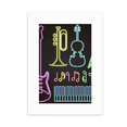 thumbnail image 1 of Guitar Music Instruments Neon Desktop Photo Frame Picture Display Decoration Art Painting, 1 of 3