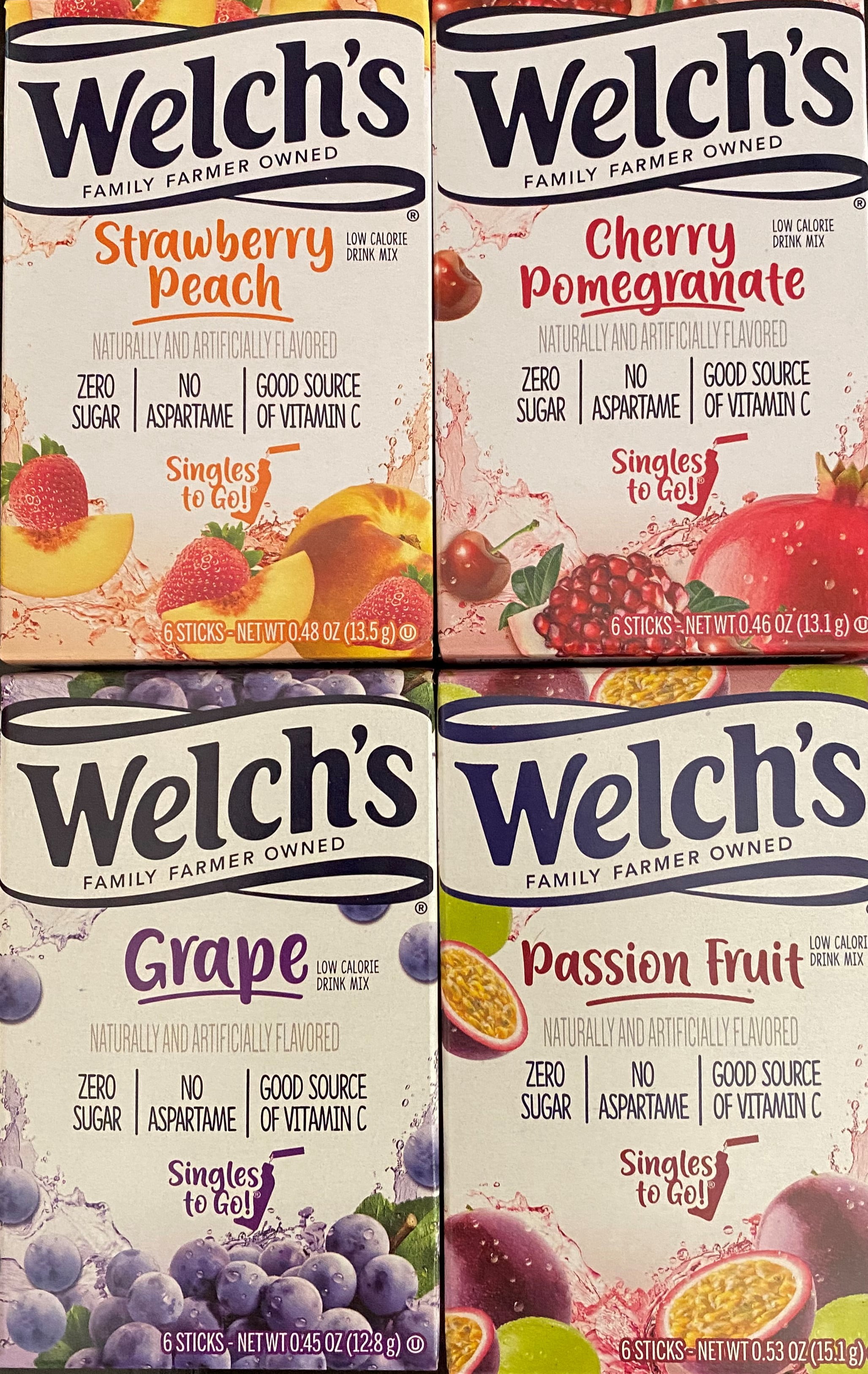 Variety Pack Welch's Singles to Go Flavored Drink Mix Passion Fruit