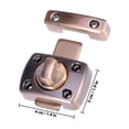 thumbnail image 2 of BRIGHTFUFU Dark Red Zinc Alloy Small Bolt Lock 1Set for Cabinet Latch Protection and Storage Protection, 2 of 7
