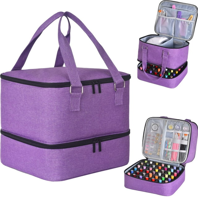 Funda organizadora de esmaltes de uñas FCQQYWZ con capacidad para más de 42 botellas