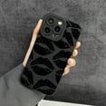 thumbnail image 2 of Lips Kiss Print Soft Silicone Phone Case for iPhone Compatible with iPhone 14 Plus, Black, 2 of 7