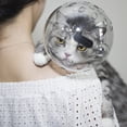 thumbnail image 3 of Pet Transparent Head Protective Space Ball Breathable Anti-bite Anti-Licking Cute Cat Ear Design Recovery Helmet, 3 of 8