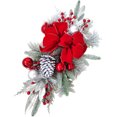thumbnail image 4 of Christmas Staircase Bow Pendant Teardrop Swag Stair Railing Decorative Swag, 4 of 8