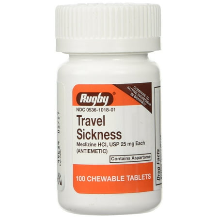 Rugby Travel Sickness, Tablets, 100 ea (Best Thing For Travel Sickness)