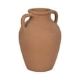 thumbnail image 6 of Elegant Pottery Vase with Handles for Living Room Decor and Home Accent - Decorative Flower Vase for Shelf, Bedroom, or Office Desk - Ideal House Decor and Table Centerpiece- 13", Brown, 6 of 10