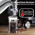 thumbnail image 3 of YMMIND Cafetera De Prensa Francesa Prensa De Café De Acero Inoxidable 304, con Sistema De 4 Filtros, Vidrio De Prensa Francesa De Borosilicato De Espesor Resistente Al Calor, Tetera Sin BPA, Émbolo De, 3 of 5