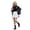 White-A, variant on Women High Waist Pleated Mini Skirt, Buckle Decor A-Line Preppy Skirt,Back to School Outfit,Coffee,S