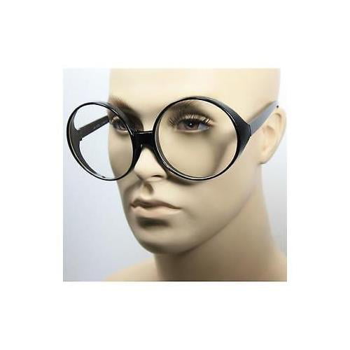 Oversized Classic Vintage RETRO Style Clear Lens EYE GLASSES Huge Round Frame 