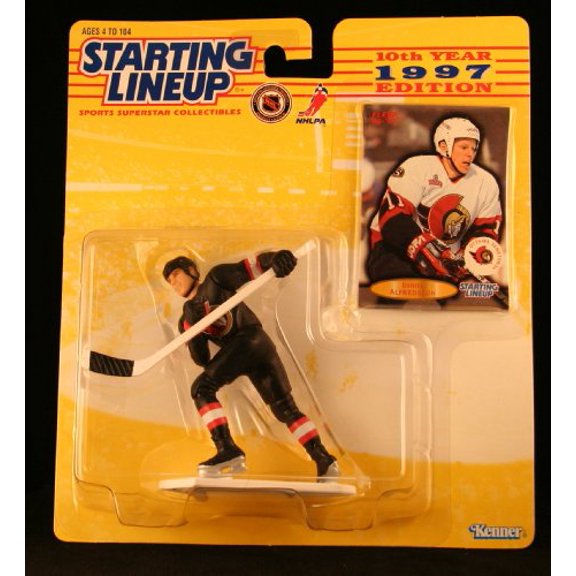 Starting Lineup Daniel ALFREDSSON / Ottawa Senators 1997 NHL Action Figure & Exclusive Fleer '96/'97 Collector Trading Card