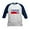 Navy/White, variant on - 90S Pepsi Logo Kids Baseball T Shirt - Kids Cotton Baseball Jersey, 3/4 Sleeve Shirt