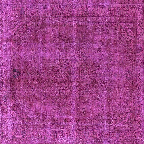 Ahgly Company Indoor Square Oriental Purple Industrial Area Rugs, 6' Square