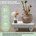 thumbnail image 7 of Wood Riser for Display, Distressed Wooden Pedestal Stand for Decoration, Farmhouse Display Tray for Home Clearance, Bathroom Decor, Living room Decor and Kitchen Counter Decor (White), 7 of 7