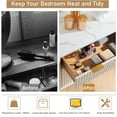 thumbnail image 3 of OKD Fluted Dresser, 54" Wide Modern Wooden 6 Drawer Dresser , Storage Cabinet Chest of Drawers for Bedroom, Living Room, Off White, 3 of 9