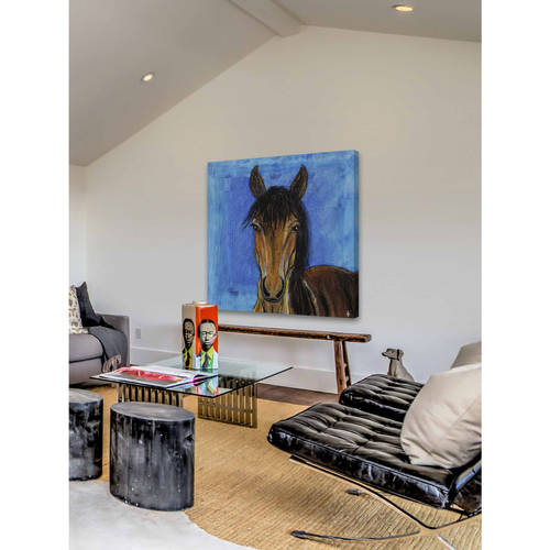 "Hidalgo Mustang Horse" Painting Print on Wrapped Canvas