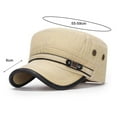 thumbnail image 4 of Baseball Cap Flat Top Washed Summer Vintage Unisex Long Brim Women Cap Head Accessory, 4 of 11