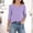 Purple, variant on LJEFF Girl 3/4 Sleeve T-Shirt, Fashion Crew Neck Solid Color Spring Casual Tops for Girls Pink Size 4