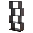 Artisan Furniture Solid Wood Zig Zag Display Unit with 4 open shelves ...