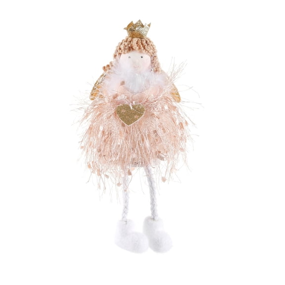 VerPetridure Christmas Decorations Crown Angel Creative Christmas Tree Pendant Children'S Gift Orange Christmas Angel Plush Doll Pendant Tree Hanging Decoration Party Ornaments