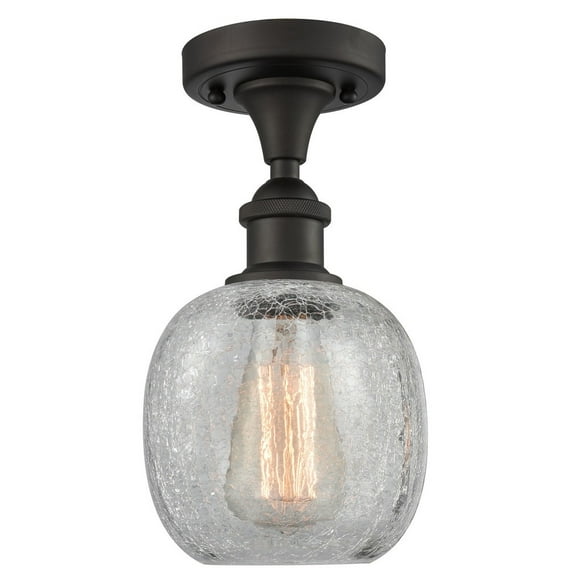 Innovations 516-1C-OB-G105-LED Belfast 1 Light Semi-Flush Mount part of the Ballston Collection, Oil Rubbed Bronze
