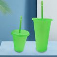 thumbnail image 5 of Hariumiu Kitchen PP Straw Water Cup, Reusable High-capacity Green Sparkling Powder Straw Cup, 5 of 9