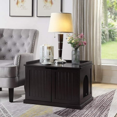 UPC: 0192236884872 | Unipaws Designer Cat Litter Box Furniture  Espresso