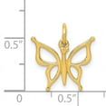 thumbnail image 3 of 14k Yellow Gold Butterfly Charm Pendant, 3 of 4