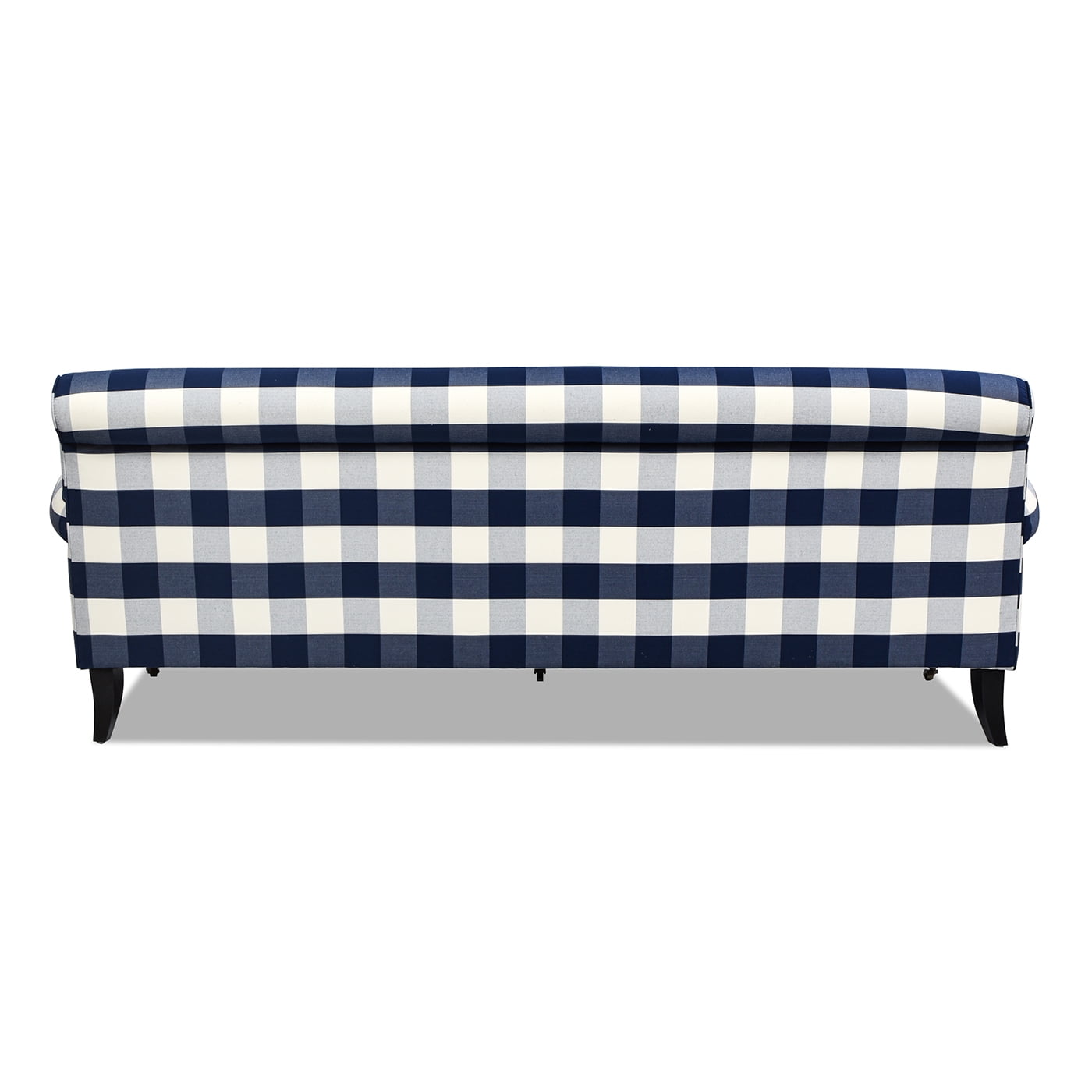 Jennifer Taylor Home Alana 88" Lawson Living Room Three-Cushion Tightback Sofa Couch with Metal Casters, Blue Lattice