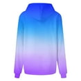 thumbnail image 4 of Women's Hoodies Plus Size Sweatshirt Pullover Fashion Gradient Printed Hooded Sweatshirts Fall Winter Long Sleeved Coat Tops Casual Loose Hoody Outwears with Pocket, 4 of 5