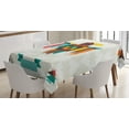 thumbnail image 1 of Ambesonne Southwestern Tablecloth Rectangular Table Cover, Folk Totem Eagle, 52"x70", Multicolor, 1 of 4