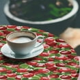 thumbnail image 2 of Ambesonne Fruits Fitted Round Tablecloth, Organic Garden Harvest, 56"- 60" Diameter, White Green and Red, 2 of 5