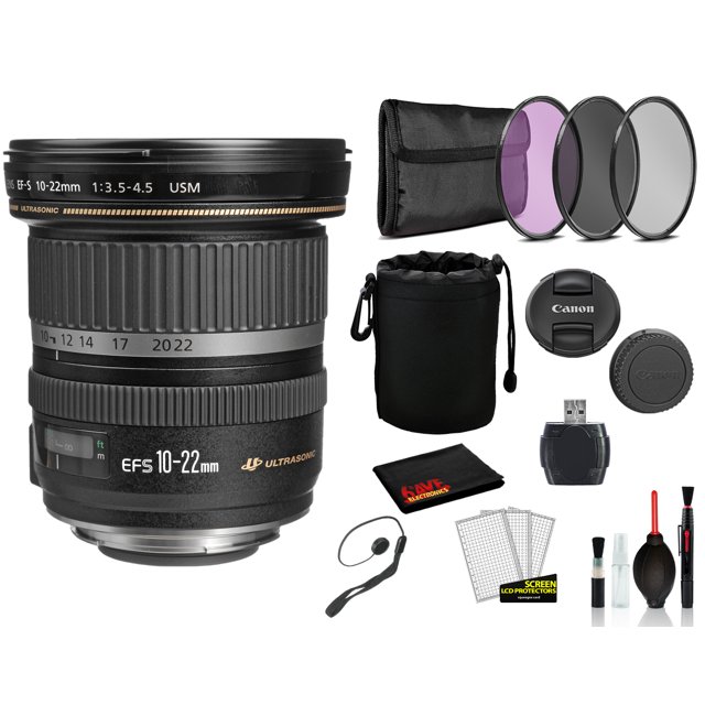 Canon EF-S 10-22mm f/3.5-4.5 USM Objectif avec Trousse Forfait Trousse Forfait
