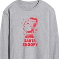 thumbnail image 3 of Peanuts - Christmas - Santa Snoopy - Men's Long Sleeve T-Shirt, 3 of 5