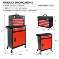 thumbnail image 5 of Aukfa Tool Box, 2 in 1 Steel Rolling Tool Chest & Cabinet On Wheels for Garage, 5-drawer, Blue&Red, 5 of 10