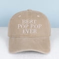 thumbnail image 4 of BEST POP POP EVER Letter Embroidered Color Block Trucker Hat Unisex Adjustable Cotton Breathable Fashion Cap for Travel Daily Wear, 4 of 10