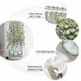 thumbnail image 6 of Shower Curtain Sage Green Eucalyptus Leaves Bathroom Curtains with Hooks, Waterproof Fabric Floral Bottle Stripes Bath Shower Curtains Set for Bathroom Bathtubs Decor 72x72 Inch, 6 of 8