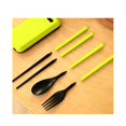thumbnail image 4 of LLC Ensemble de Couverts de Voyage Réutilisables avec Étui - Ensemble de Couverts 3 Pcs (Fourchette, Cuillère, Baguettes) - Vert, 4 of 4