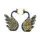 thumbnail image 3 of 2 estatuas de cisne, adornos de escritorio, colección de decoraciones, figuritas decorativas, esculturas de animales para gabinete de boda, oficina y Azul, 3 of 8