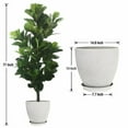 thumbnail image 2 of Colourtree Fiddle 71" Leaf Fig Tree Artificial - Tall Faux Fiddle Leaf Fig Tree - Fake Fig Plant with Realistic Texture for Indoor Outdoor Modern Home House Office - Pot Style 06, 2 of 5