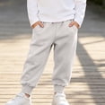 thumbnail image 4 of Cethrio Girls Cotton Sweatpants, Running Casual Elastic Waist Elastic Bottom Athletic Joggers with Pockets Beige Size 6-7 T, 4 of 7
