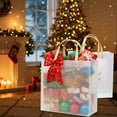 thumbnail image 5 of FeiFu Christmas Transparent Tote Gift Bag Christmas Eve Gift Box Candy Bag Creatives Souvenir Handbag Transparent Design, 5 of 7