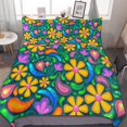 thumbnail image 1 of HAHDAXIA Floral Pattern Bedding Solid Comforter Set for All Seasons,3 Pieces(1 Comforter+2 Pillowcases),Soft Microfiber Bedding Set Full(79"x90"), 1 of 7