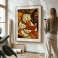 thumbnail image 3 of Vintage ferrets reading a book - Illustration Reading Animal Whimsical Art Deco Library Unframed Wall Art Print 40 x 60 inches, 3 of 16