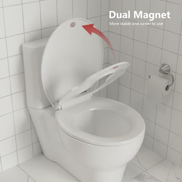 Round toilet seat - no wiggle, easy to install, blanca