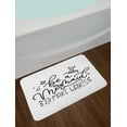 thumbnail image 2 of Make Waves Bath Mat, Summer Marine Themed Be Mermaid Words with Starfish and Fish Tail, Plush Bathroom Decor Mat with Non Slip Backing, 29.5" X 17.5", Charcoal Grey White, by Ambesonne, 2 of 2
